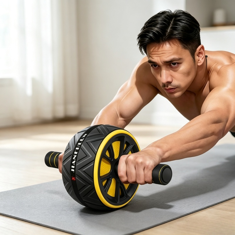 Home Gym Hack - Non‑Slip Grip Ab Roller Wheel, Durable