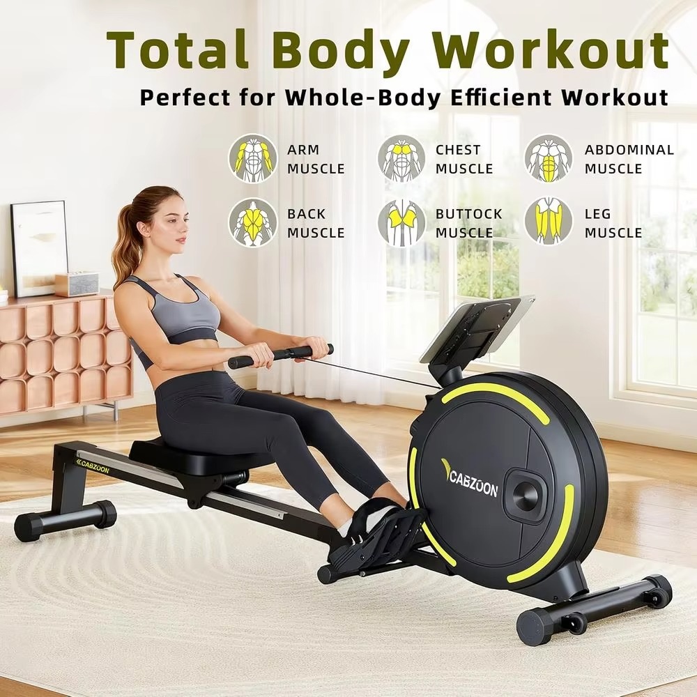 Home Gym Resistance Machine - Silent Magnetic Rowing Machine 265LB Capacity