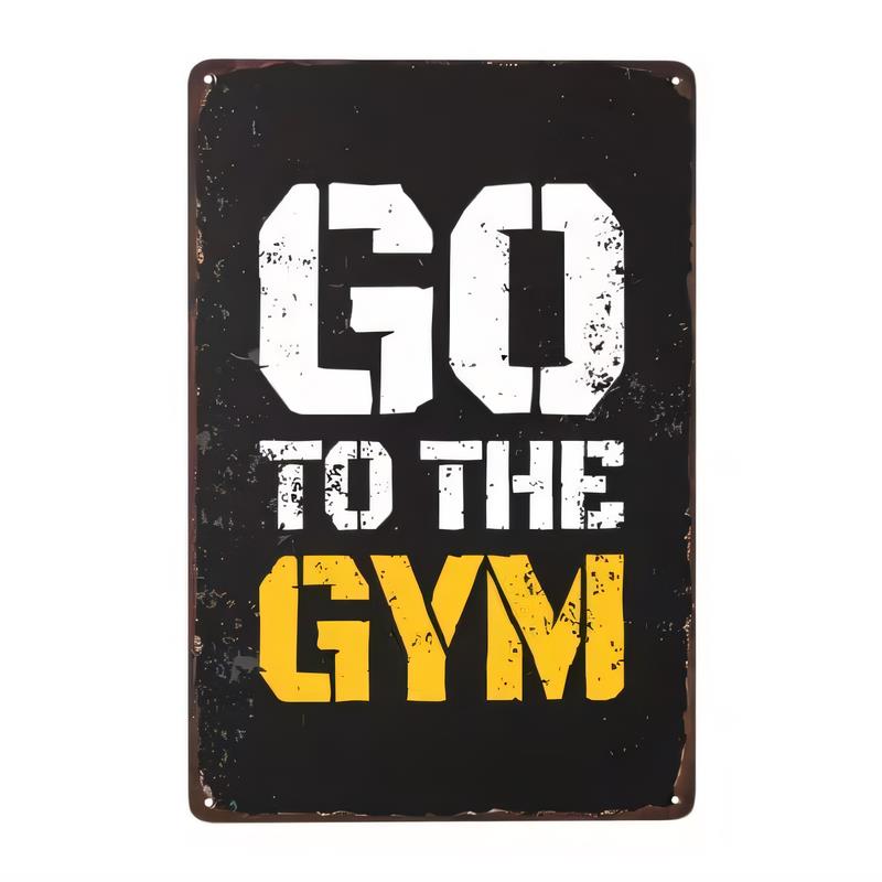Home Gym Yellow - Vintage Distressed GO TO THE GYM