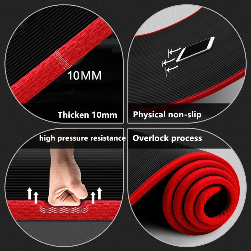 10mm Non-Slip Yoga Mat 183cm*6 - огляд і ціна Gymnastics Mat Thick