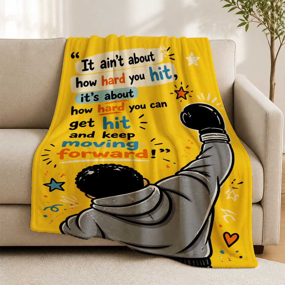 Motivational Sports Throw Blan - огляд і ціна Home Gym Yellow