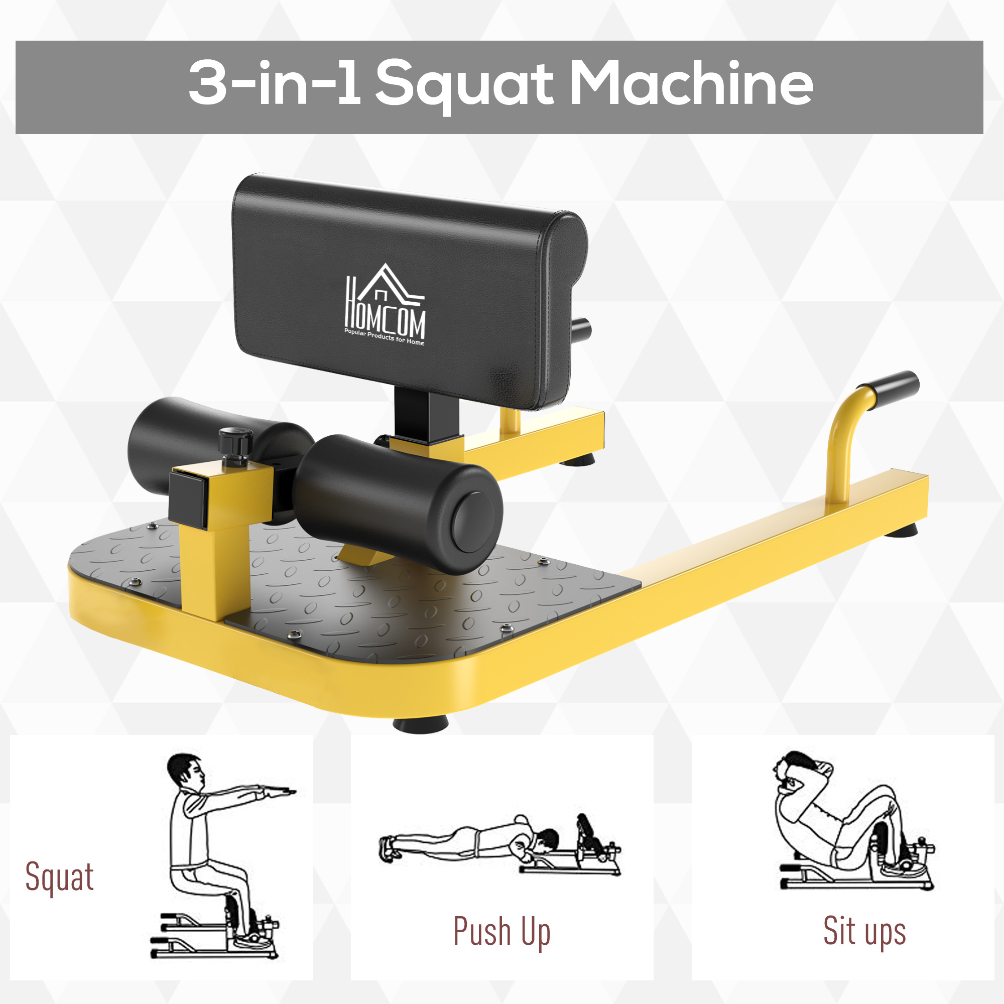 3-in-1 Padded Push Up Sit Up D - огляд і ціна Home Gym Yellow