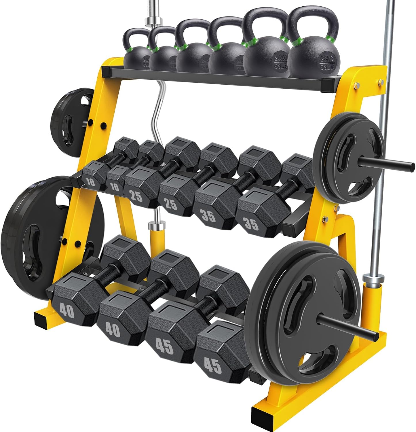 Heavy Duty Three Tier Dumbbell - огляд і ціна Home Gym Yellow