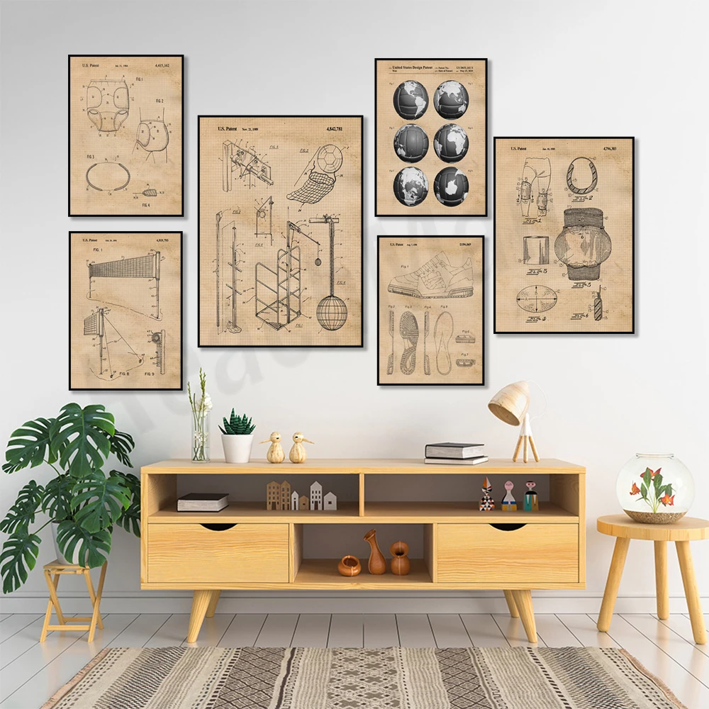 Vintage Volleyball Patent Prin - огляд і ціна Home Gym Japan