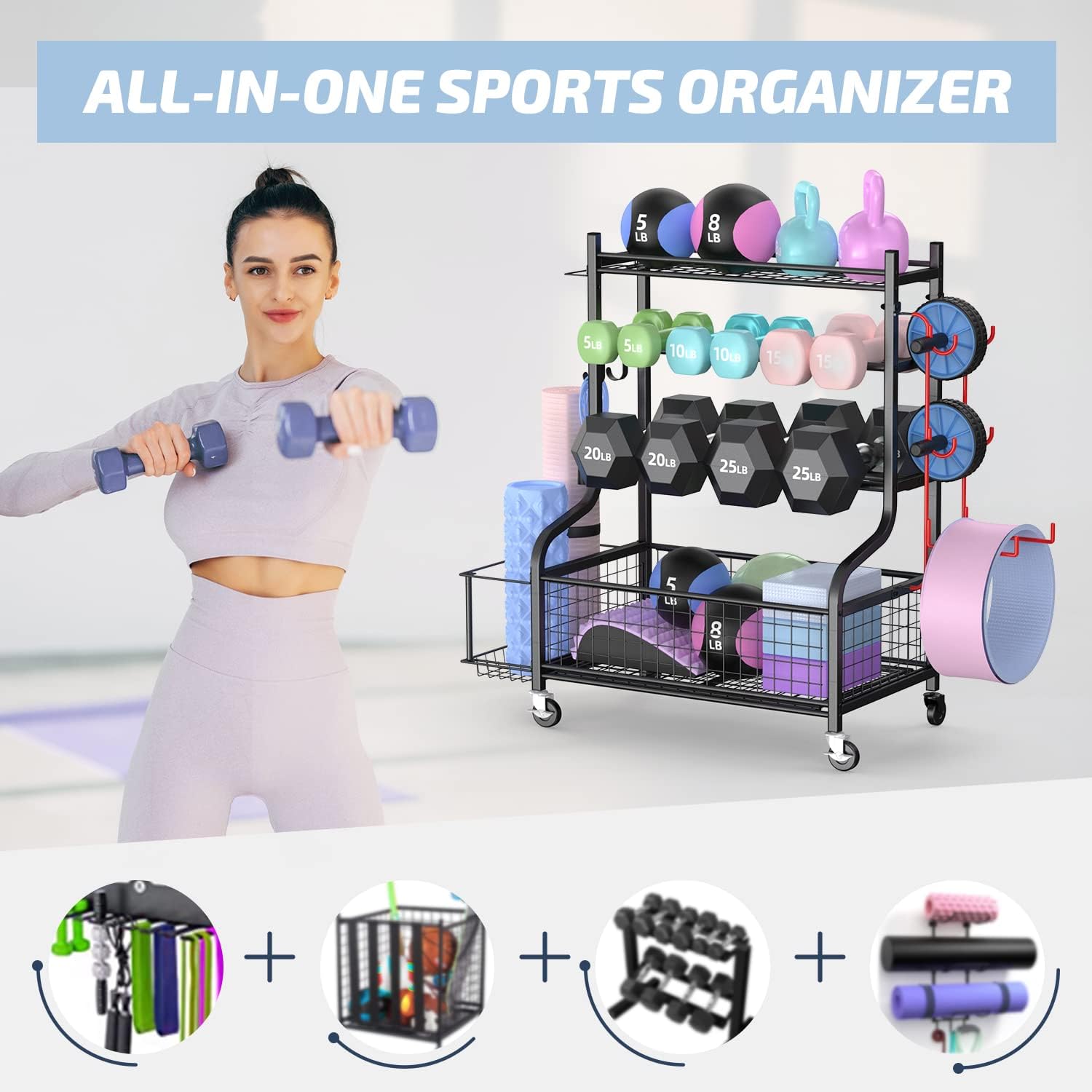 Home Gym Dumbbell Rack with Wh - огляд і ціна Home Gym Usa