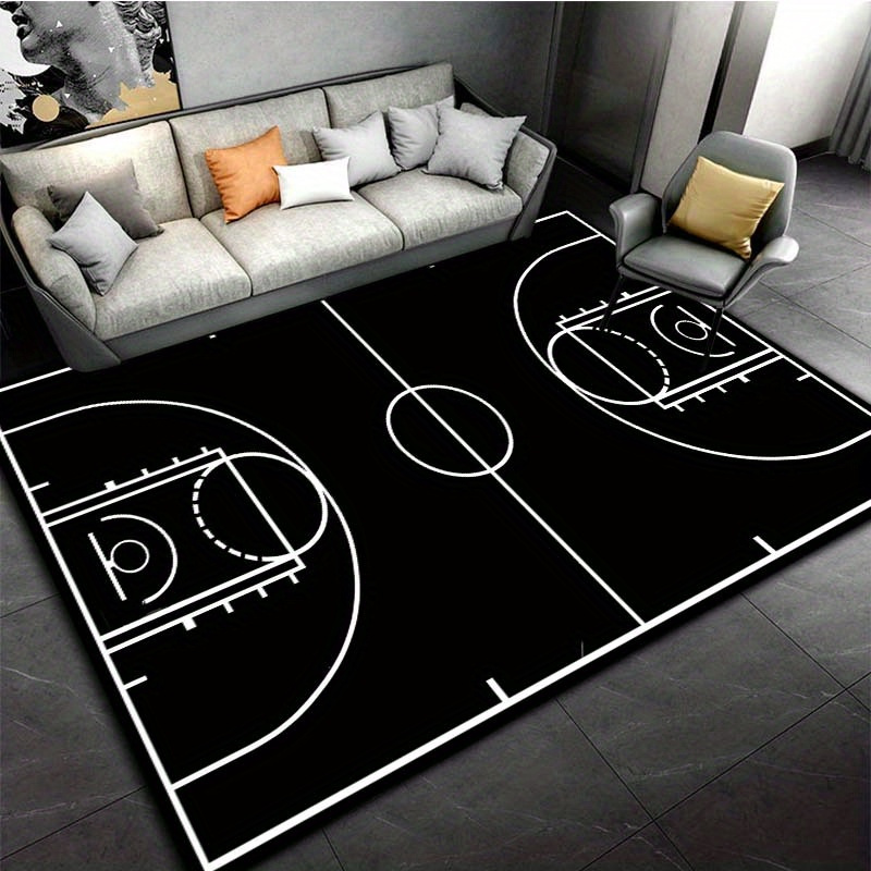 Black White Basketball Court F - огляд і ціна Home Gym And Basketball Court