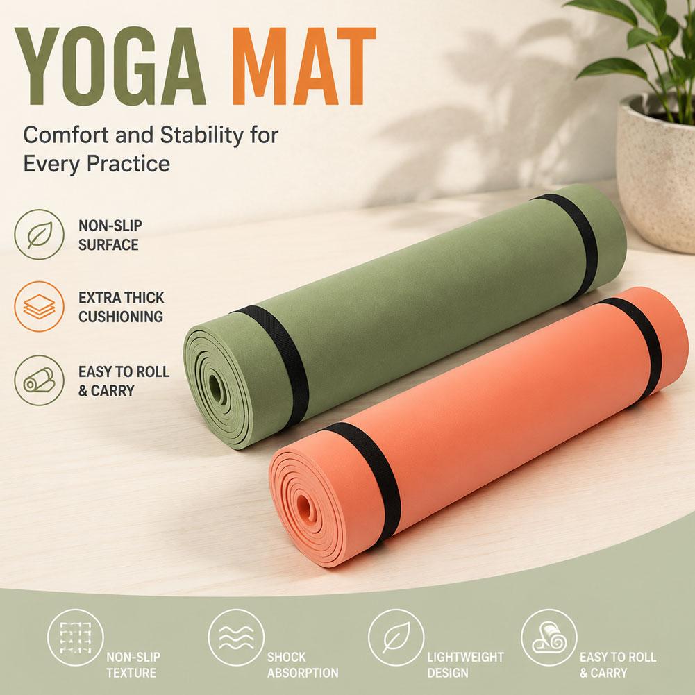 1/2Pcs Thick Yoga Mat Anti-ski - огляд і ціна Gymnastics Mat Thick
