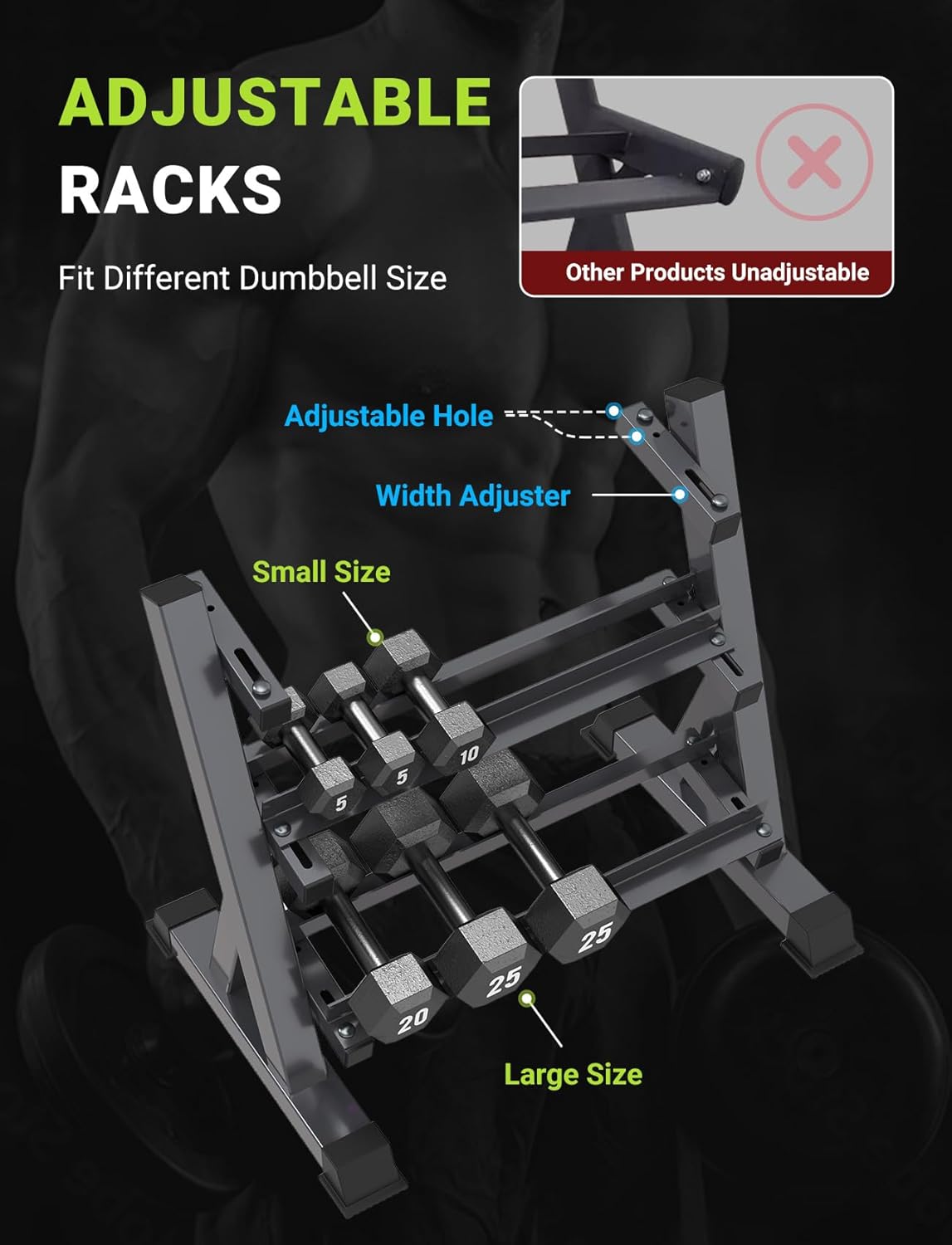 Home Gym Dumbbell Rack, 3 & 5  - огляд і ціна Home Gym Usa